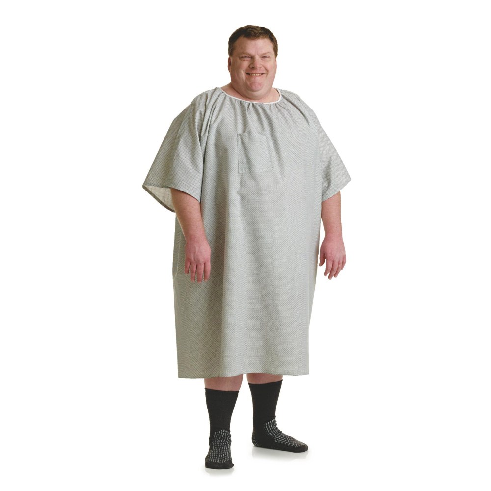 Medline Gray Collection IV Sleeve Gowns, 10X, Gray
