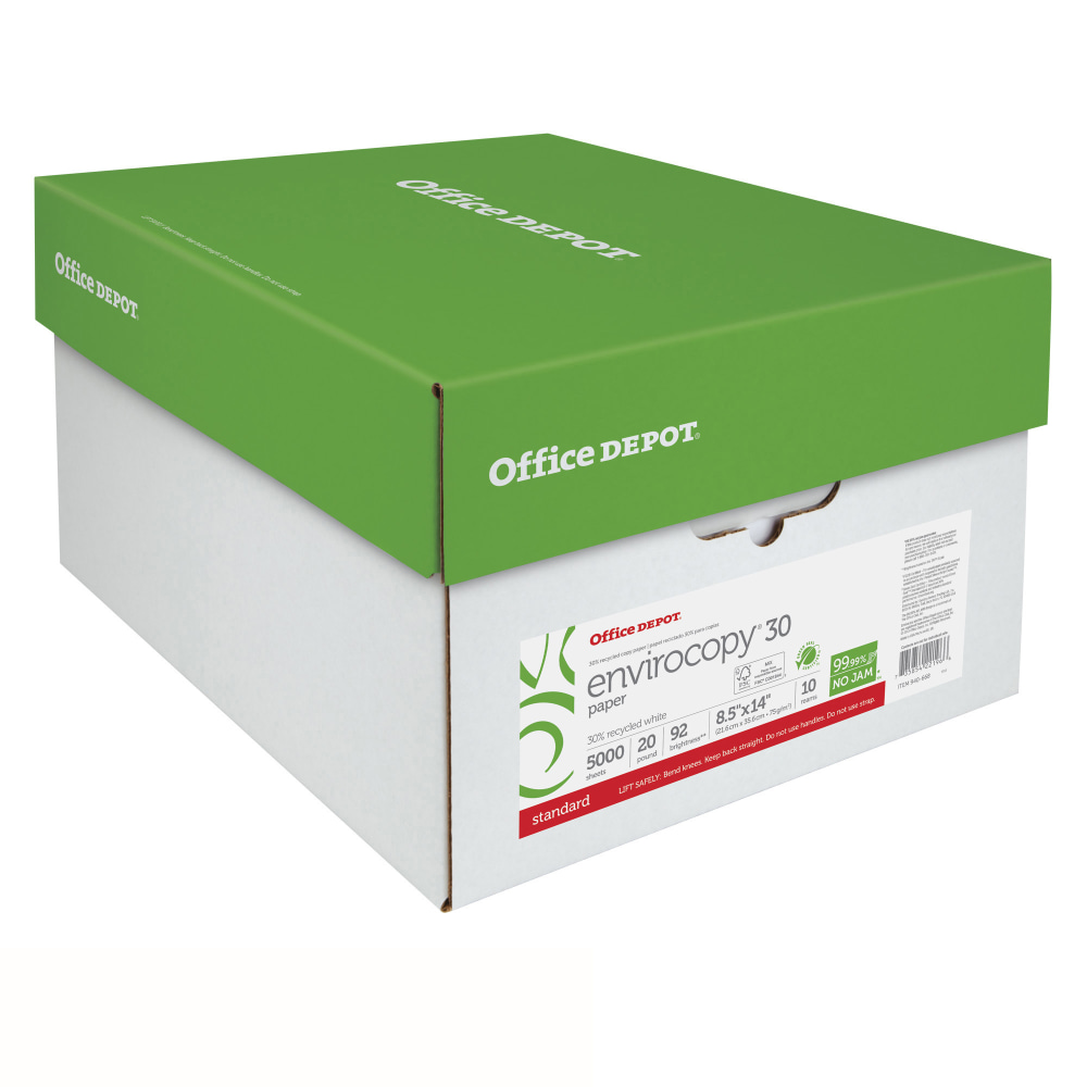 Office Depot® EnviroCopy® Copy Paper, 10 Reams, White,