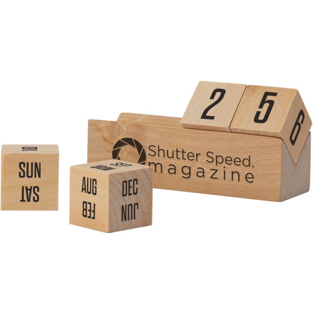 Custom Boa Wooden Perpetual Calendar, 2-1/4" x 4"