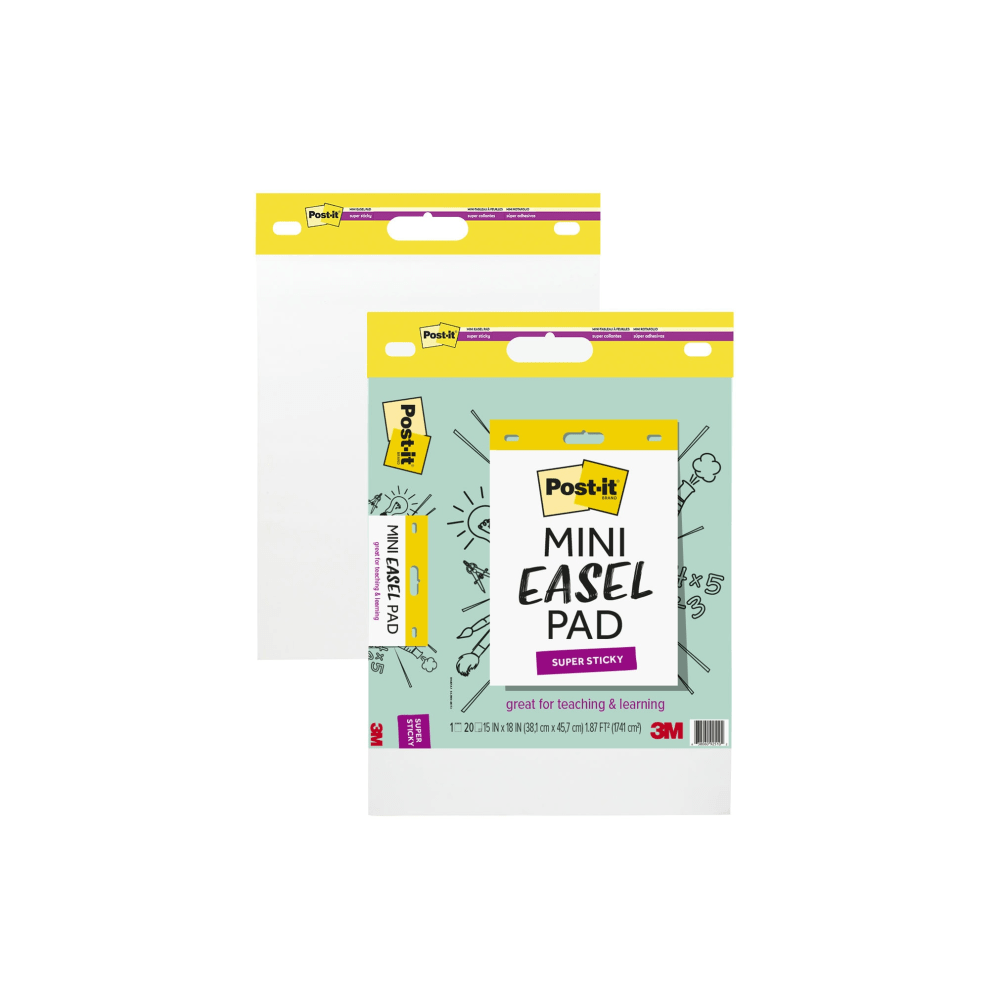 Post-it® Super Sticky Mini Easel Pads, 15" x