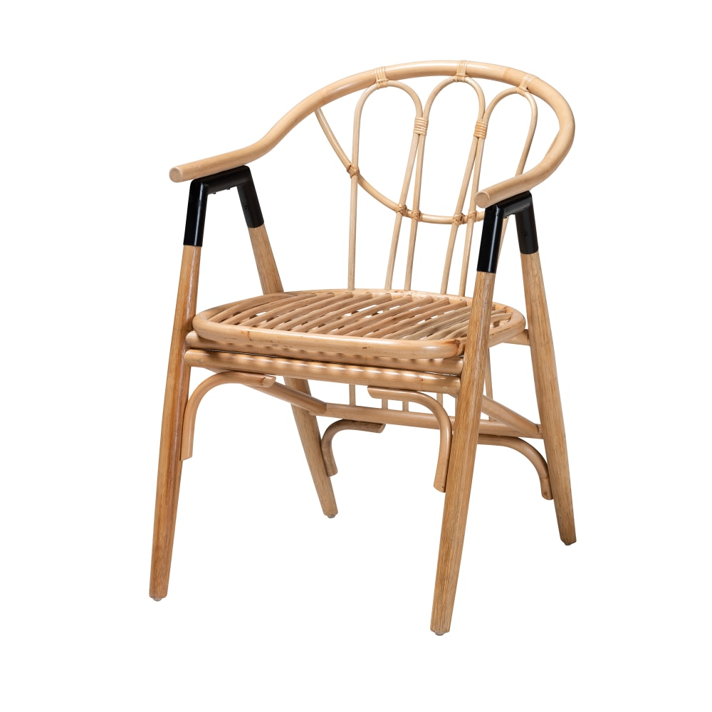 bali & pari Cyntia Rattan Dining Accent Chair,