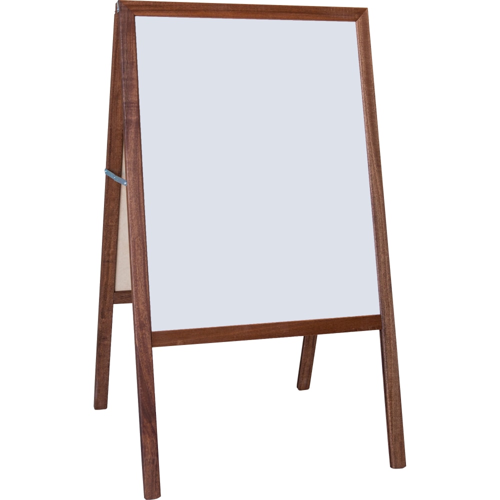 Flipside Dark Frame Signage Easel - Stained White/Black
