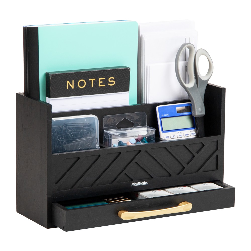 Mind Reader 5-Compartment Desktop Organizer, 7-1/2"H x