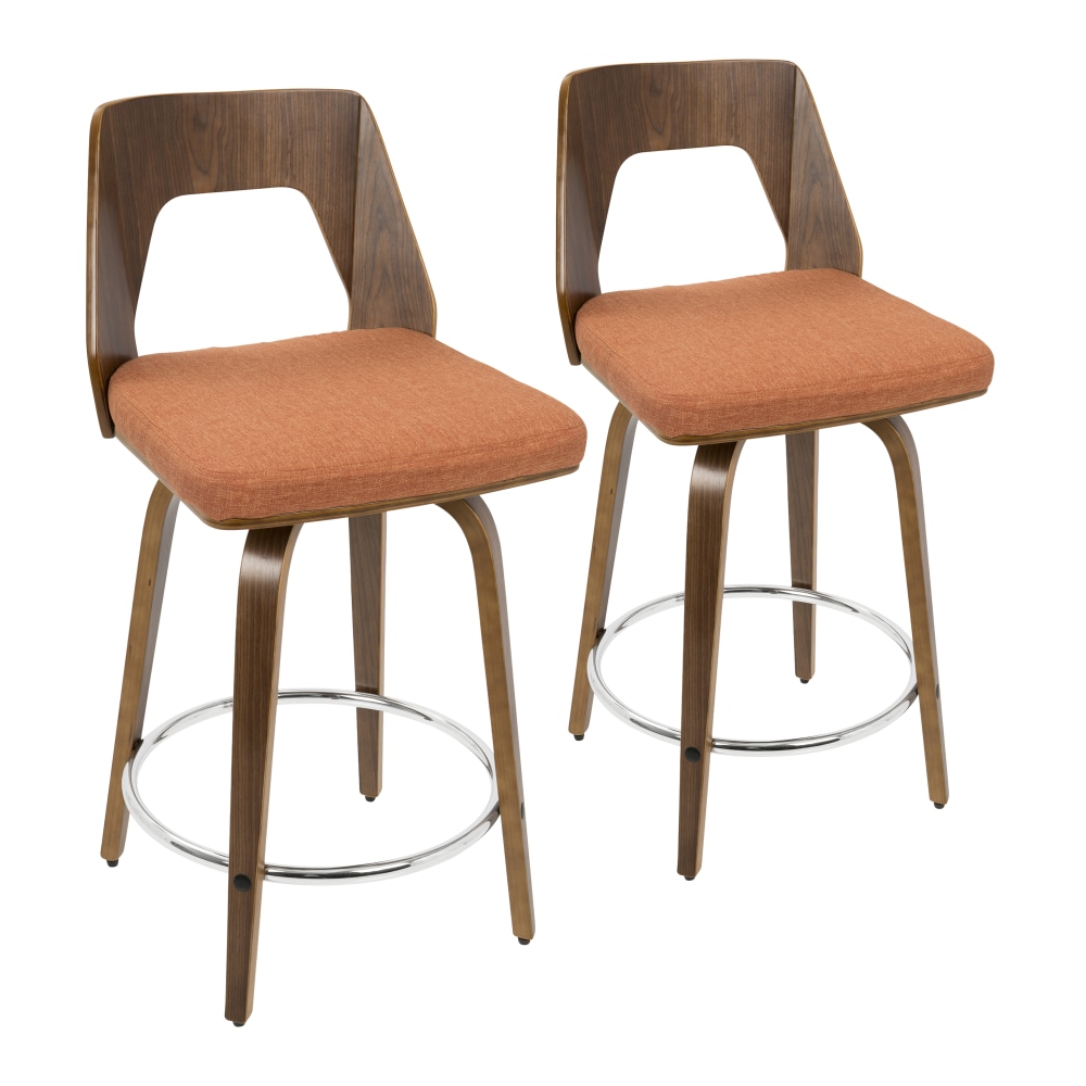 LumiSource Trilogy Mid-Century Modern Counter Stools,