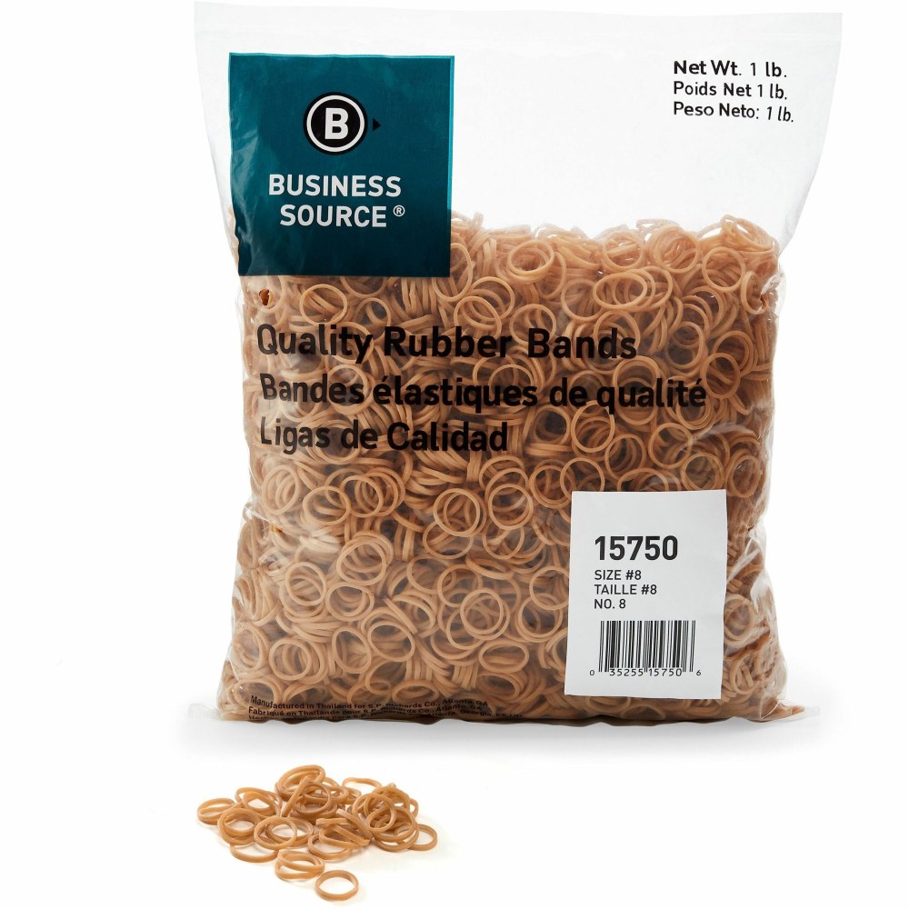 Business Source Quality Rubber Bands - Size: #8
