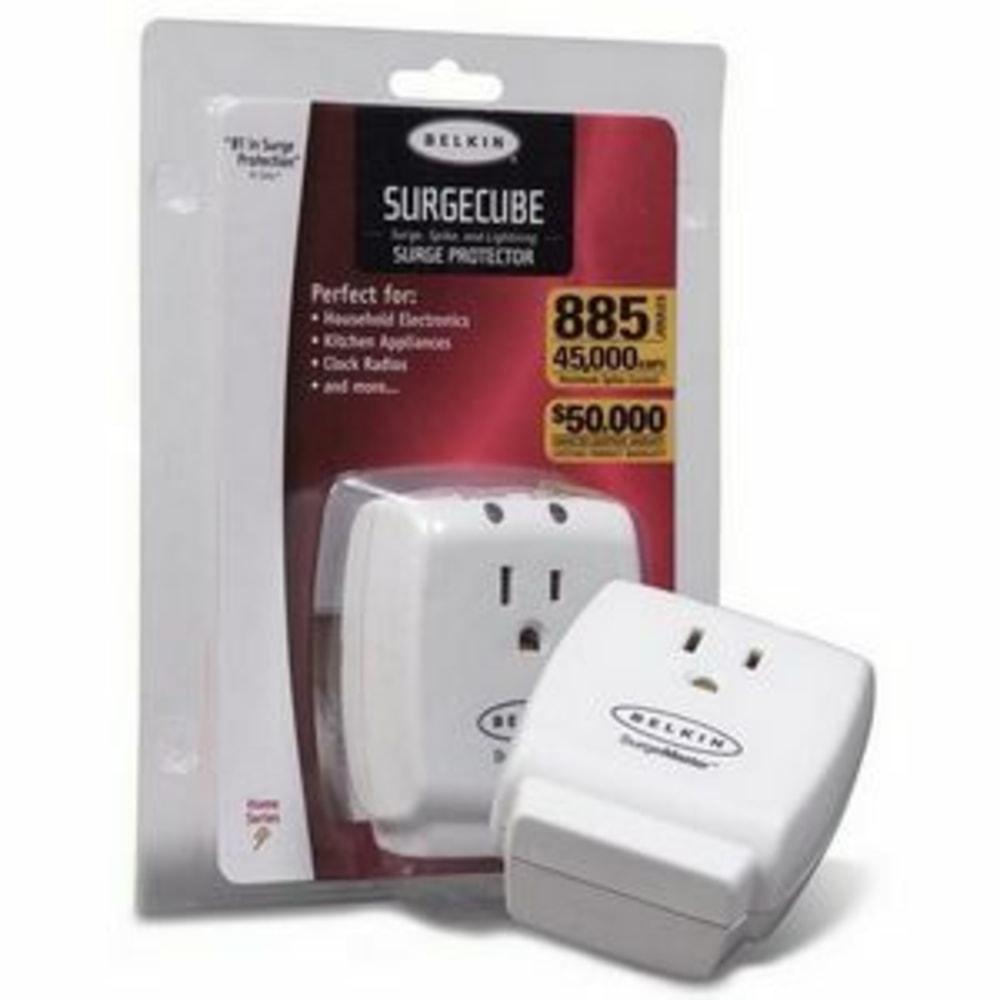 Belkin 1 Outlet SurgeCube - Grounded Outlet &