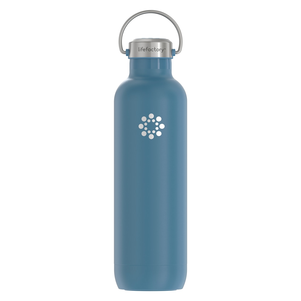 LifeFactory Stainless Steel Vacuum-Insulated Sport Bottle, 32 Oz,