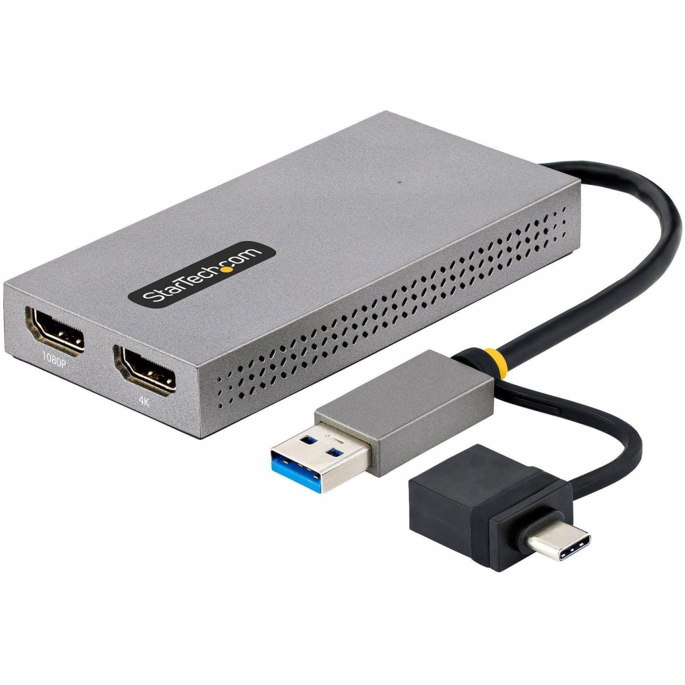 StarTech.com USB to Dual HDMI Adapter, USB A/C
