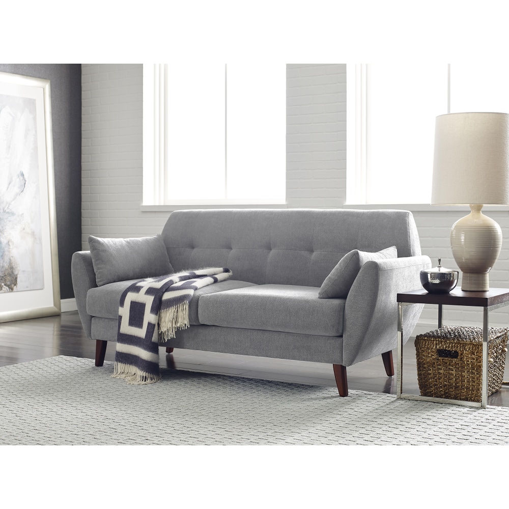 Serta® Artesia Collection Loveseat, Smoke Gray/Chestnut