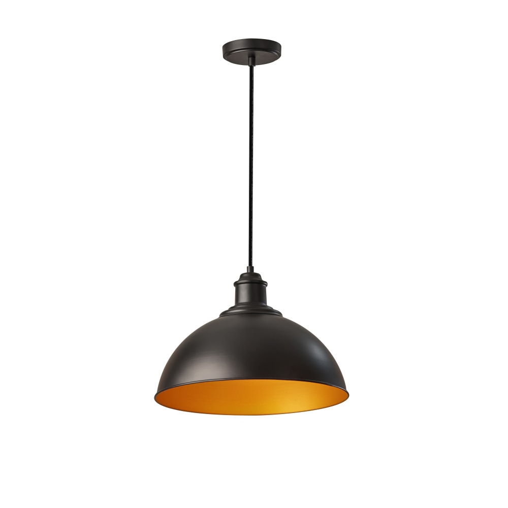 Adesso® Wallace Pendant Lamp, 16"W, Black