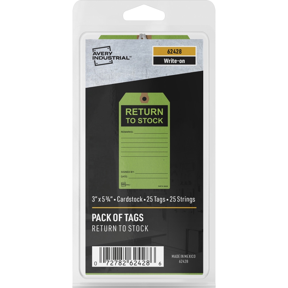 Avery® RETURN TO STOCK Preprinted Inventory Tags -