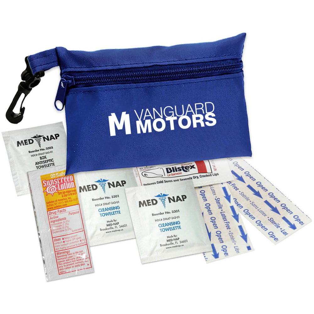 Custom Zip Tote Promotional Sun Kit, 4-3/4” x