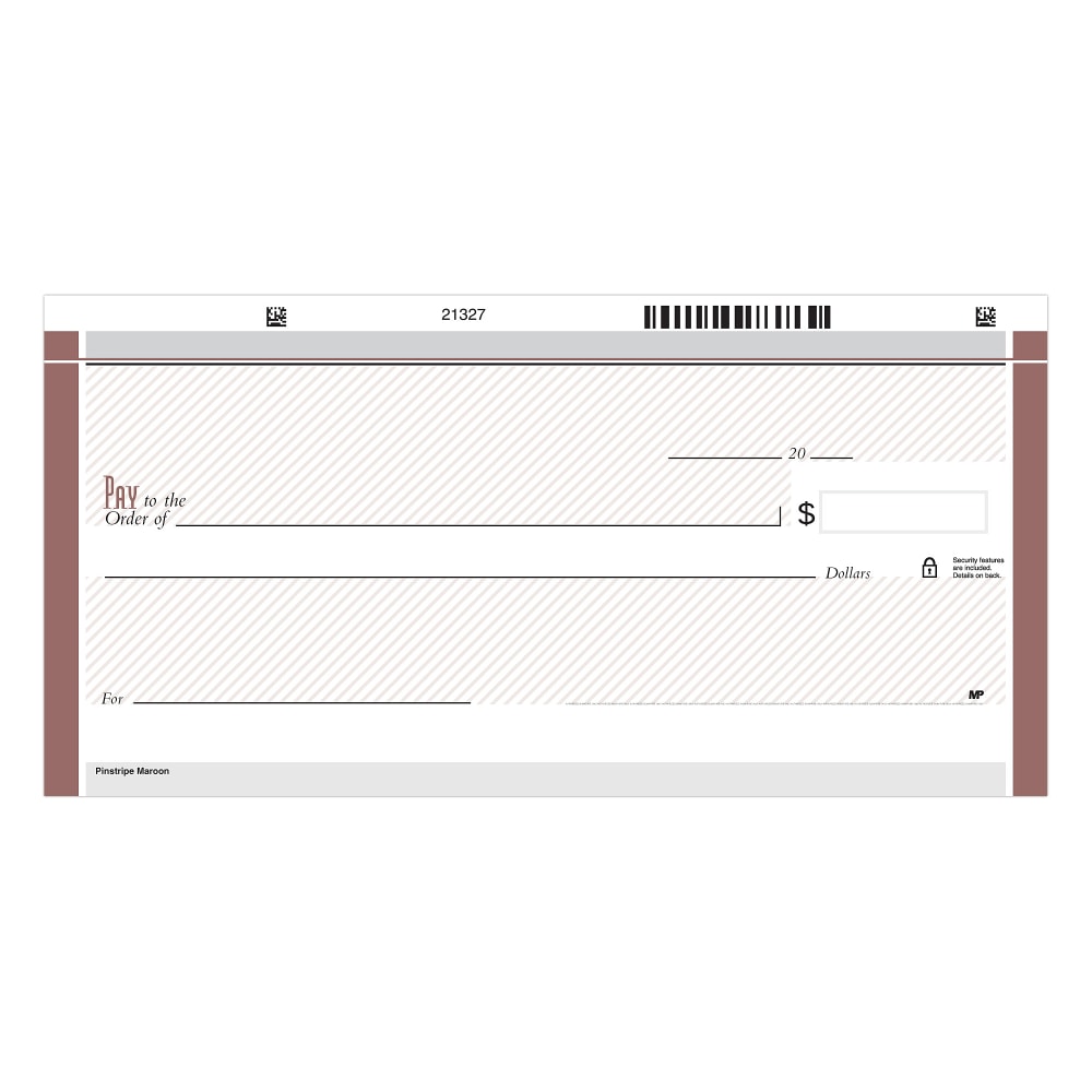 Personal Wallet Checks, 6" x 2 3/4", Duplicates,