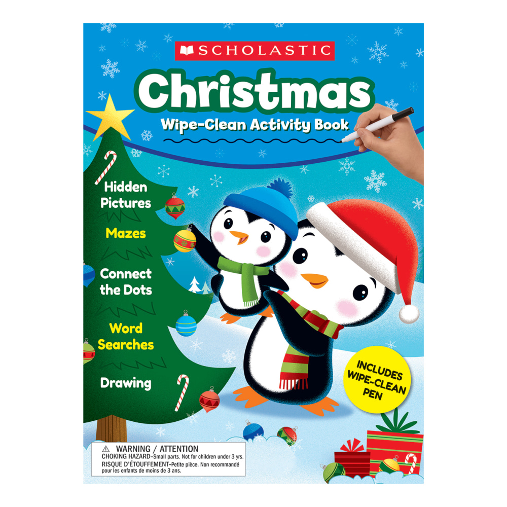 Scholastic® Christmas Wipe-Clean Activity Book, Preschool - Grade