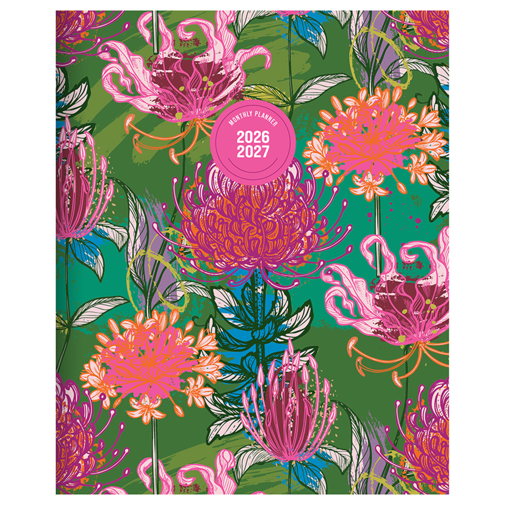 2026-2027, TF Publishing Fully Floral Medium Monthly Planner,