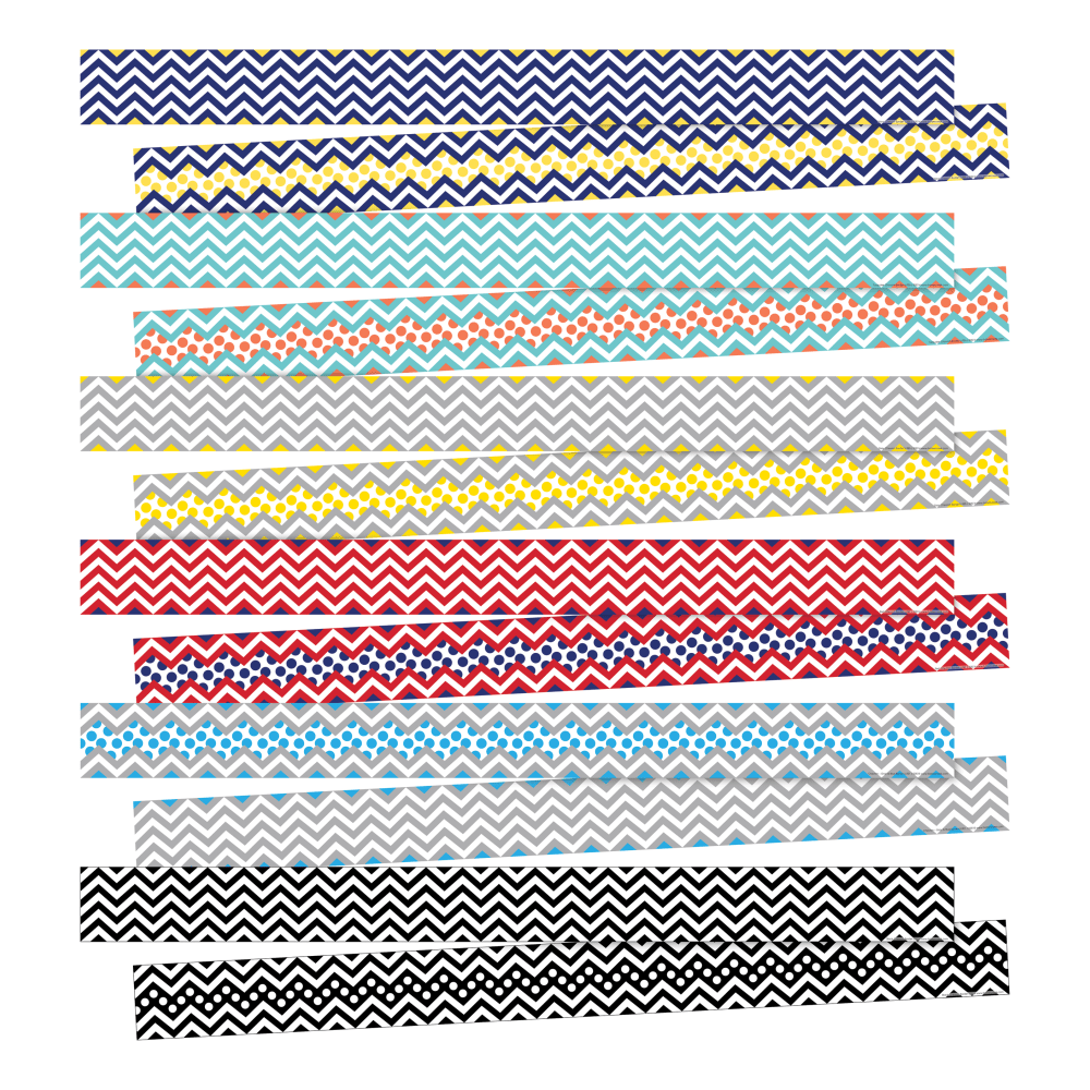 Barker Creek Chevron Double-Sided 6-Design Borders, 3" x