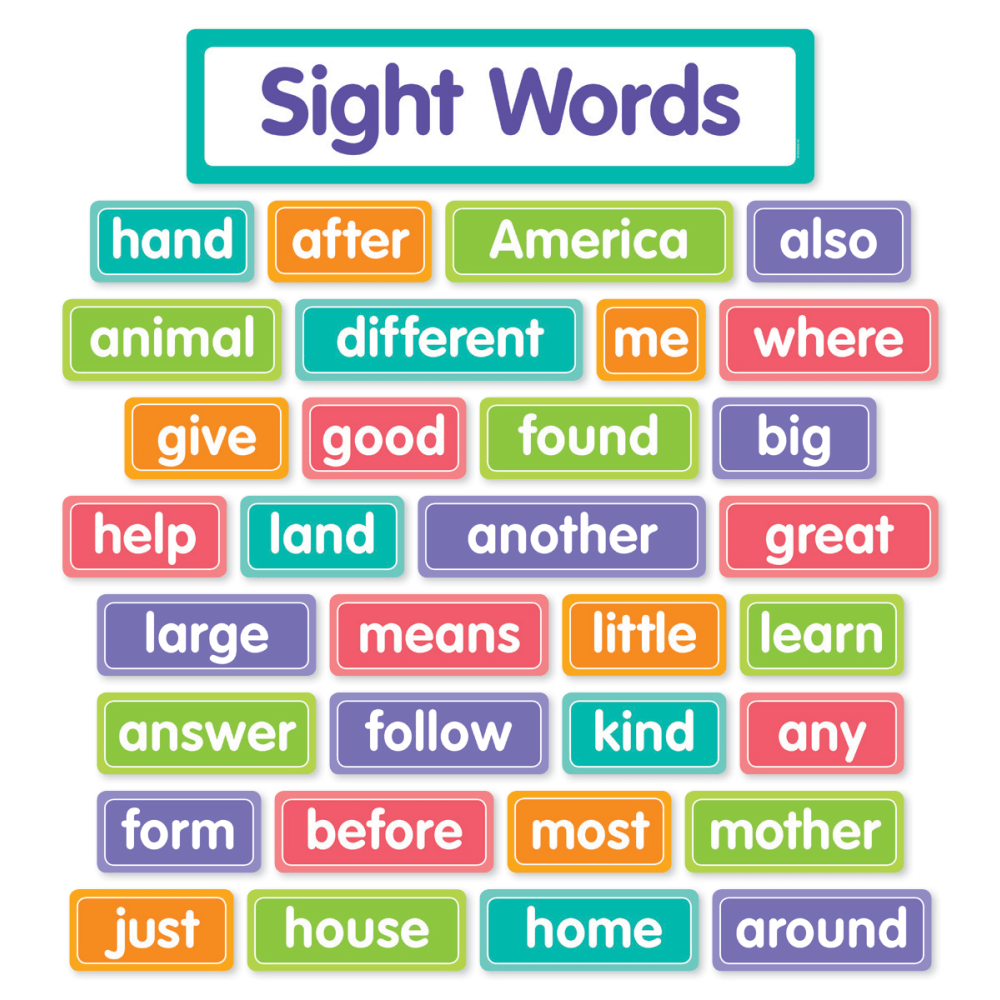 Scholastic More Sight Words Bulletin Board Set, Pre-K