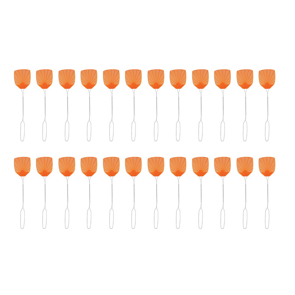 PIC® Metal Handle Fly Swatter, Assorted Colors, 24-Pack