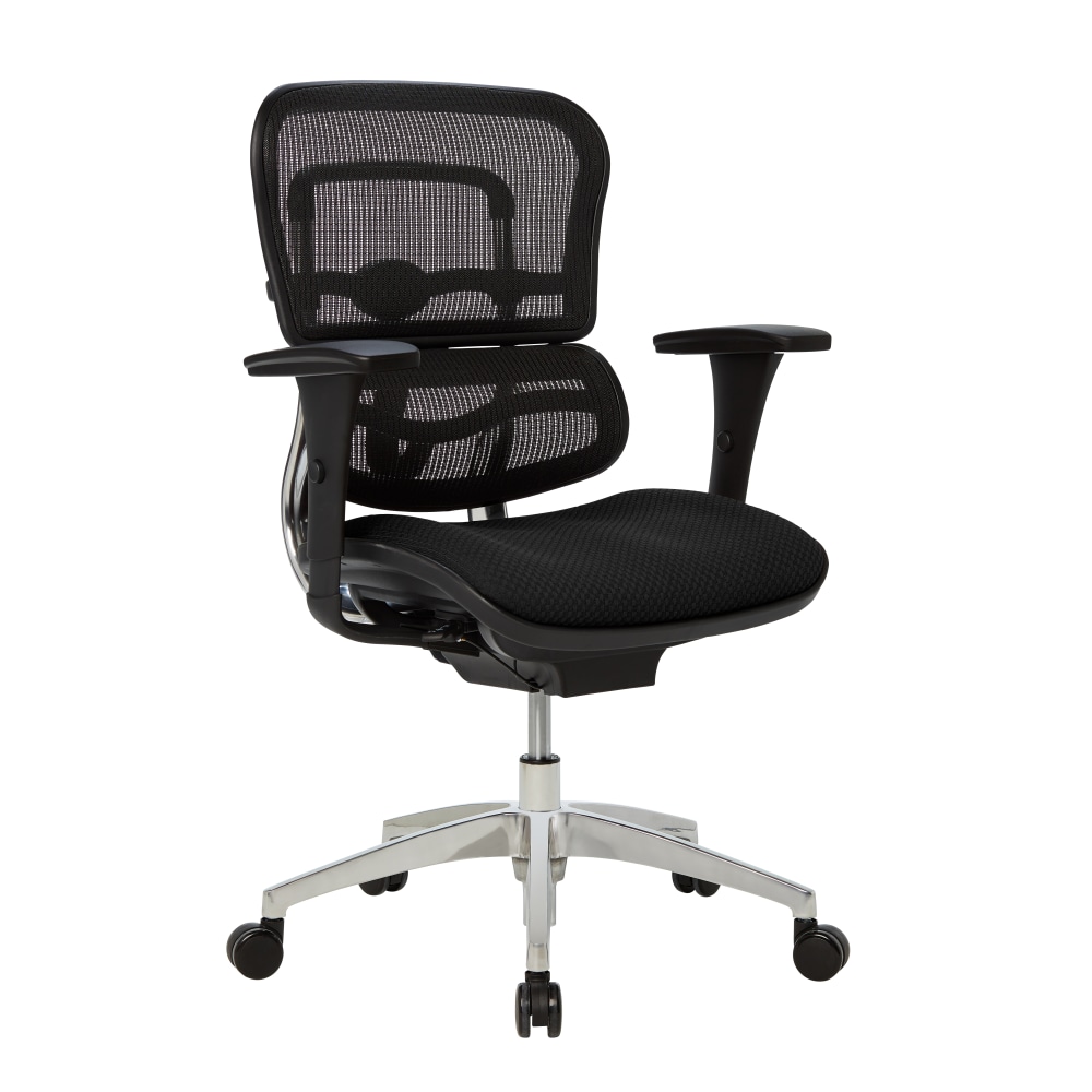 WorkPro® 12000 Series Ergonomic Mesh/Premium Fabric Mid-Back