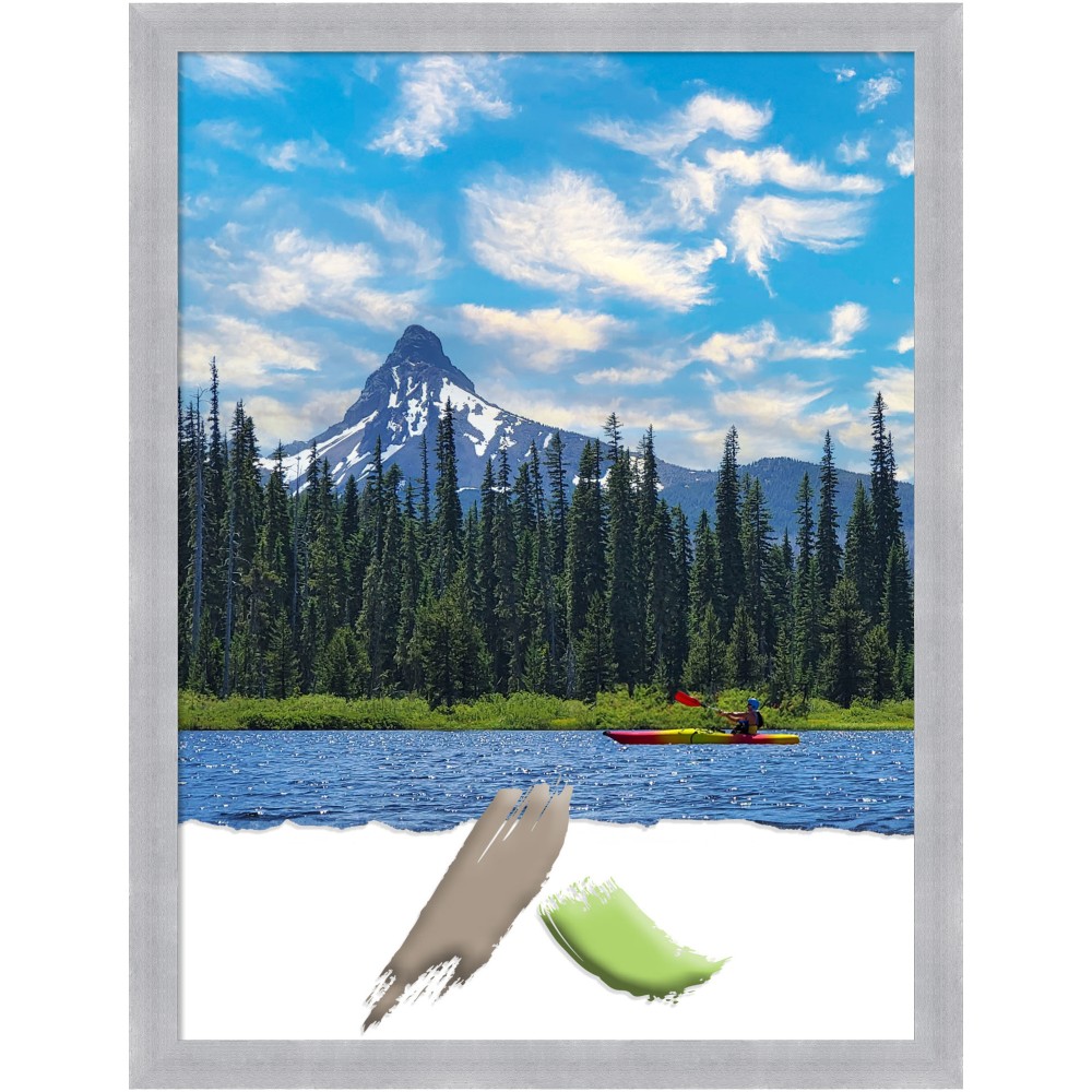 Amanti Art Grace Brushed Nickel Picture Frame, 20"