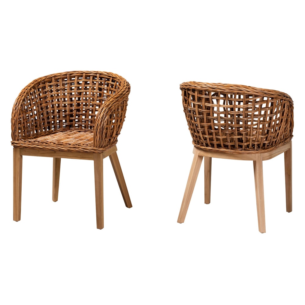 bali & pari Mario Finished Teak Wood Dining