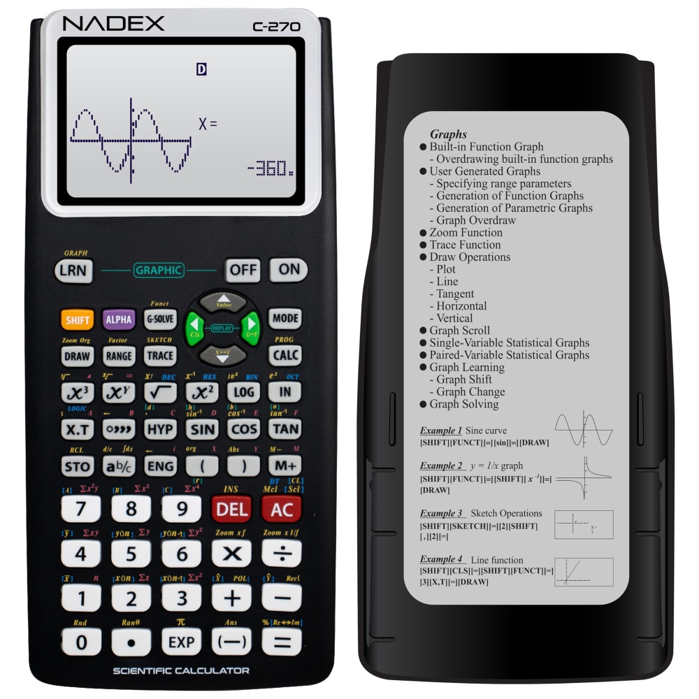 Nadex Coins C-270 Handheld Scientific Calculator With Black