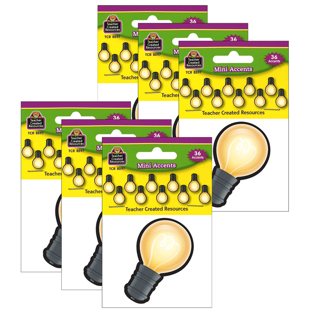 Teacher Created Resources Mini Accents, White Light Bulbs,