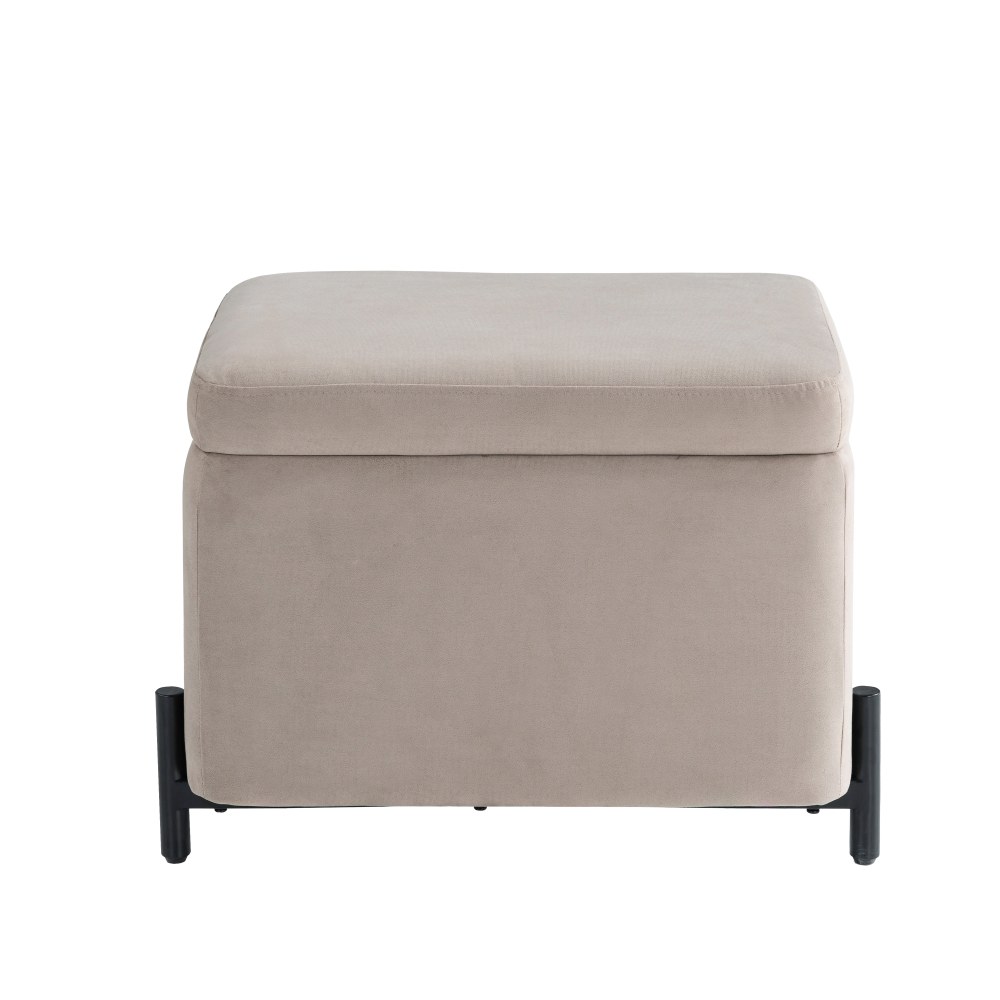 Lifestyle Solutions Kansas Small Storage Ottoman, 24"W x