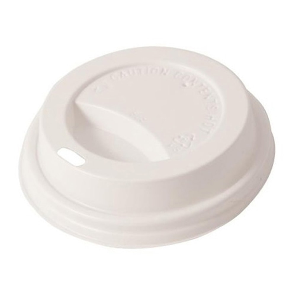Karat Hot Cup Lids, 8 Oz, White, Pack