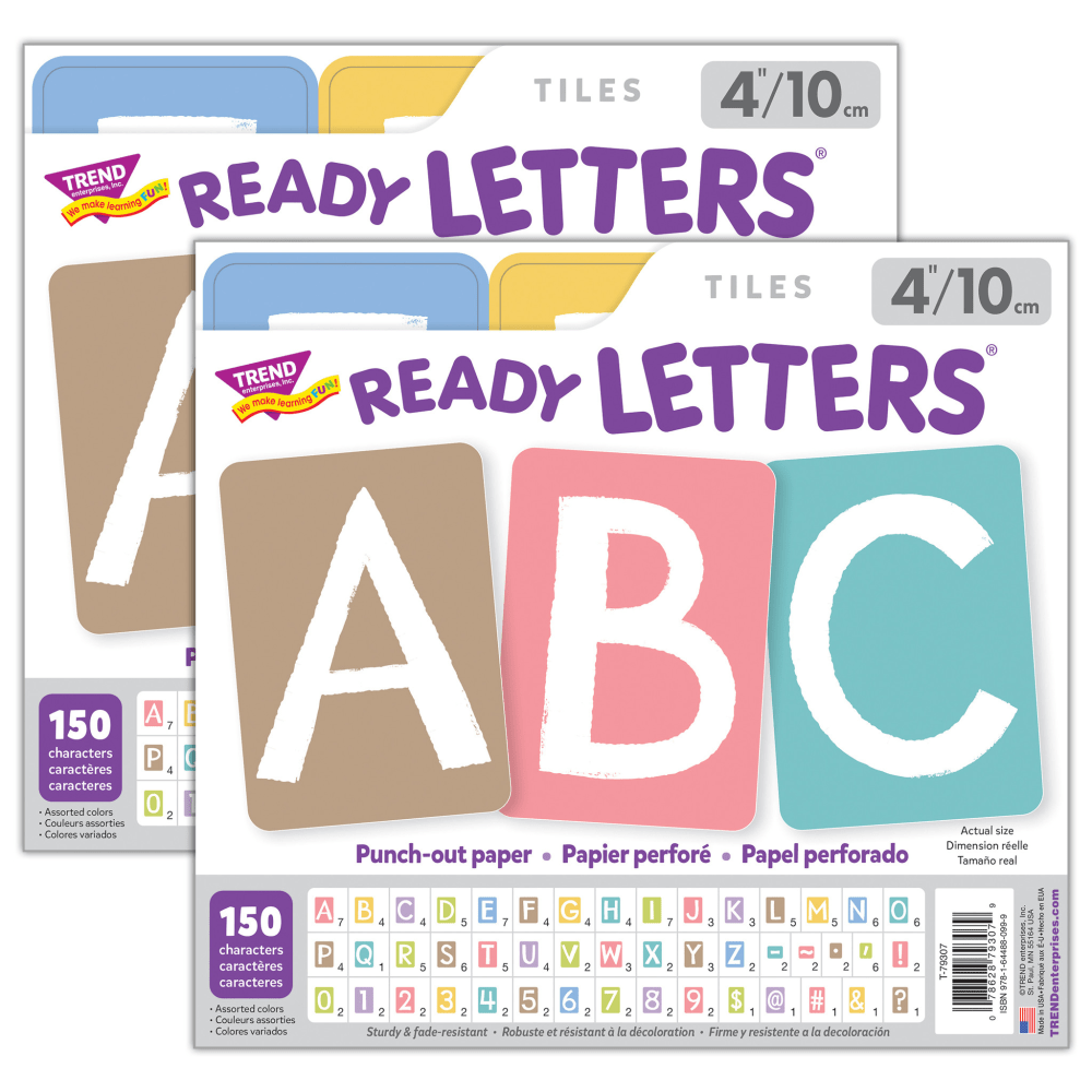 Trend 4" Uppercase Ready Letters, Garden Path, 150