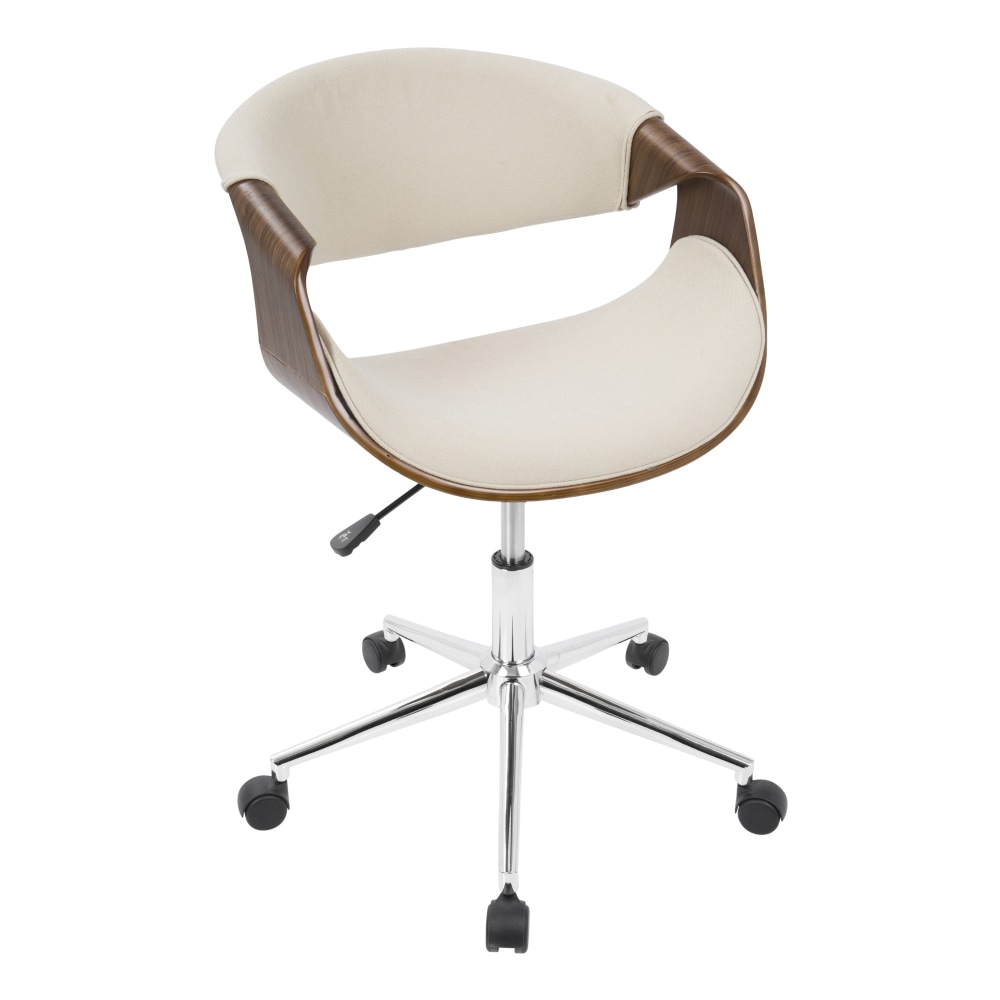 LumiSource Curvo Mid-Century Modern Mid-Back Chair,