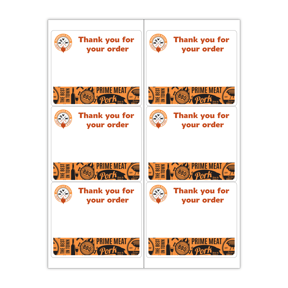 Custom Printed 3-Color Laser Sheet Labels And Stickers,