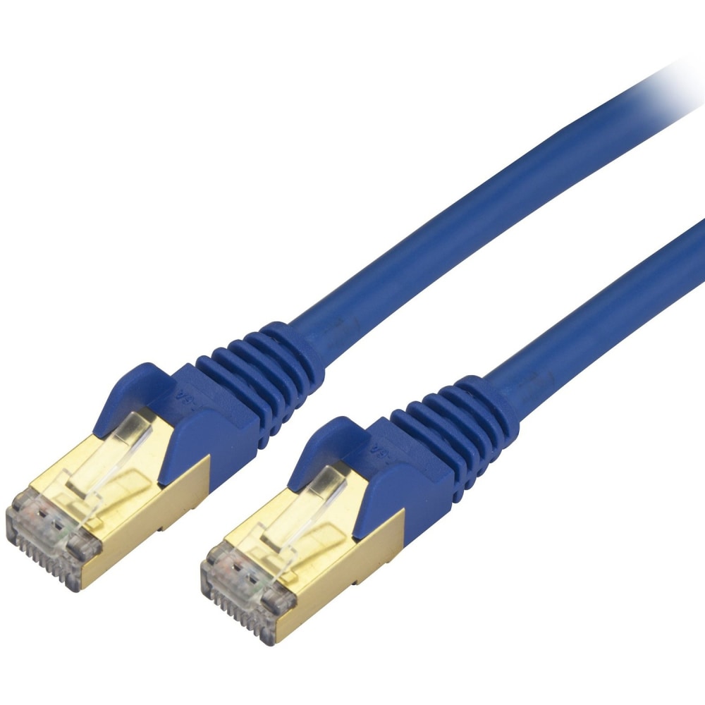 StarTech.com 12&#x27; Cat6a Ethernet Cable, Shielded Patch, Blue