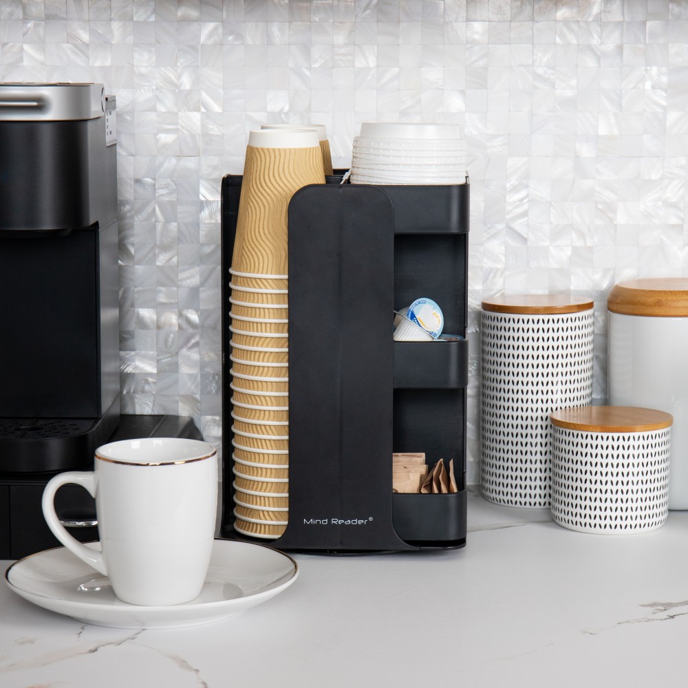 Mind Reader 8-Compartment Coffee Cup, Lid, & Condiment