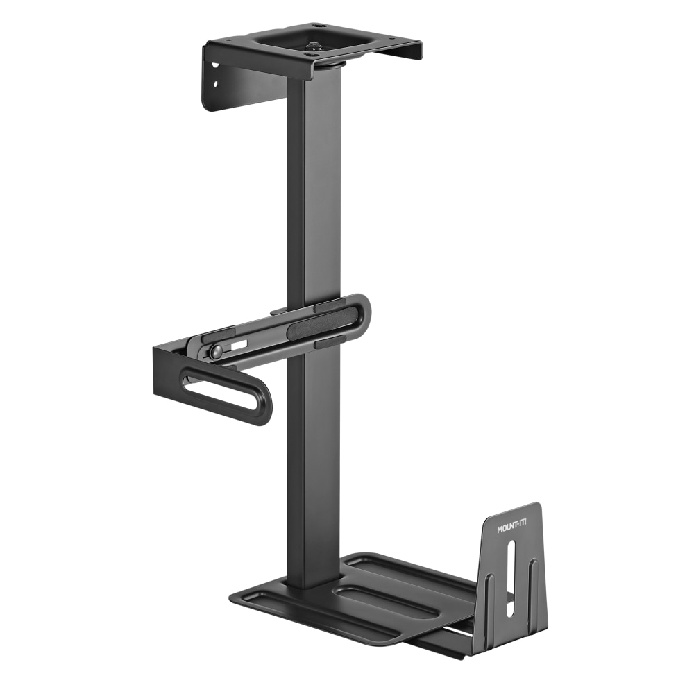 Mount-It! Rotating Heavy-Duty Under Desk/Wall CPU Mount, Matte