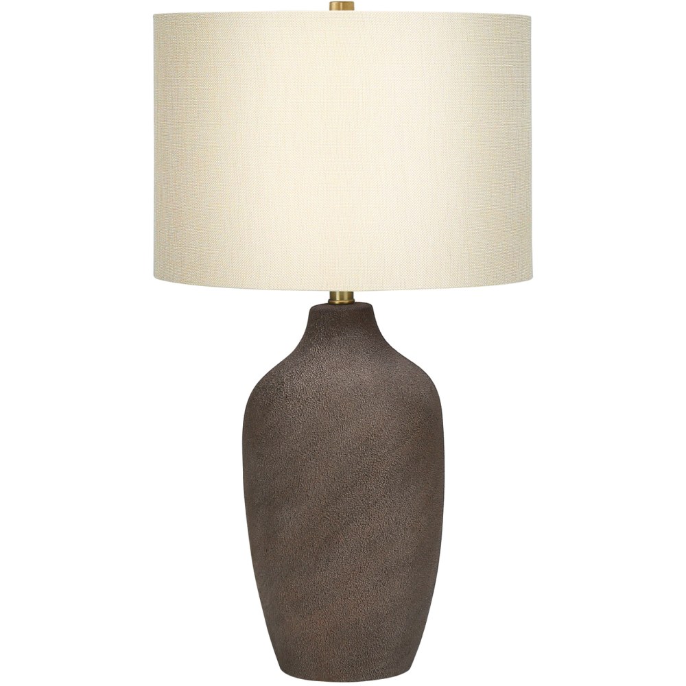 Monarch Specialties Hilary Table Lamp, 27”H, Beige/Gray