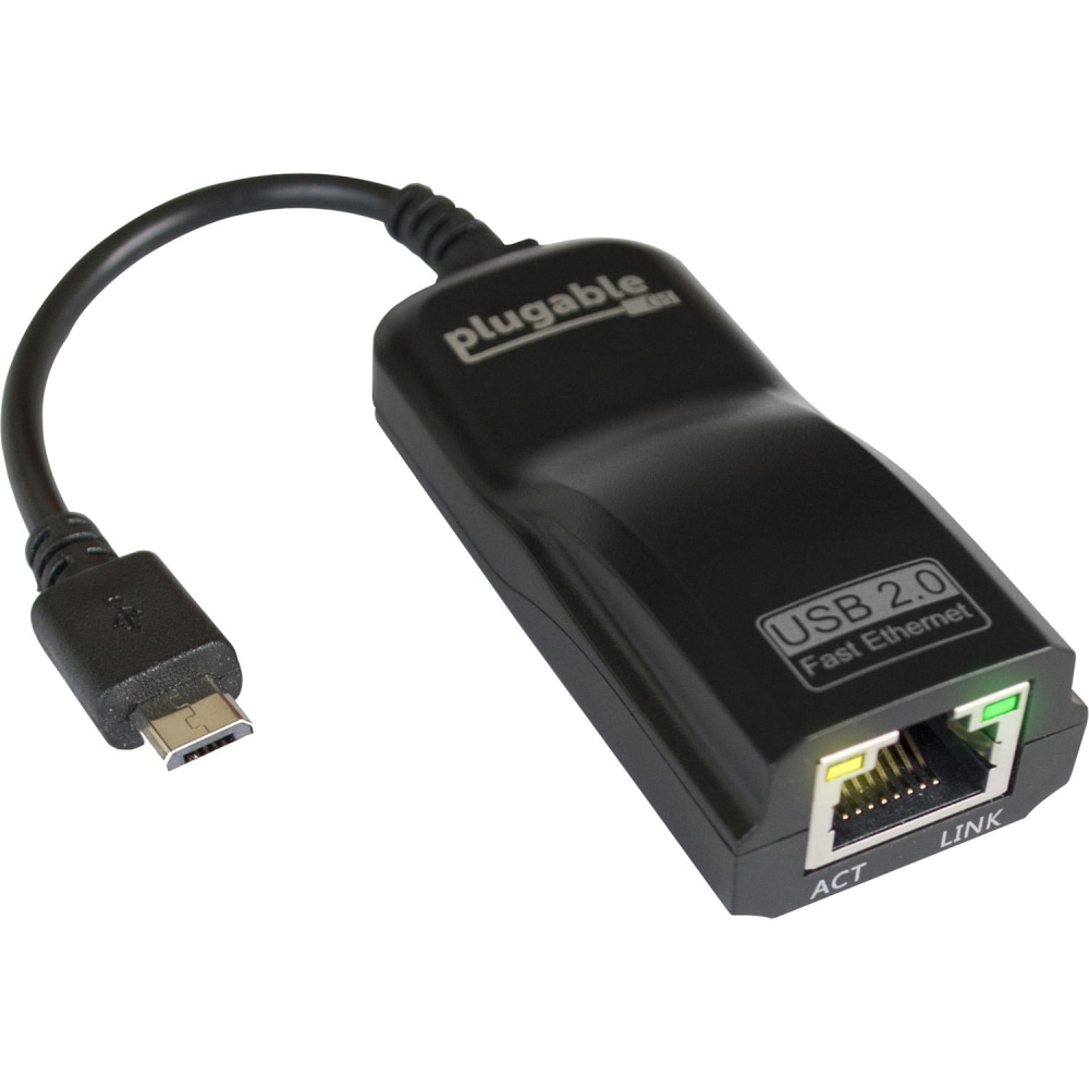 Plugable USB 2.0 OTG Micro-B to 10/100 Fast