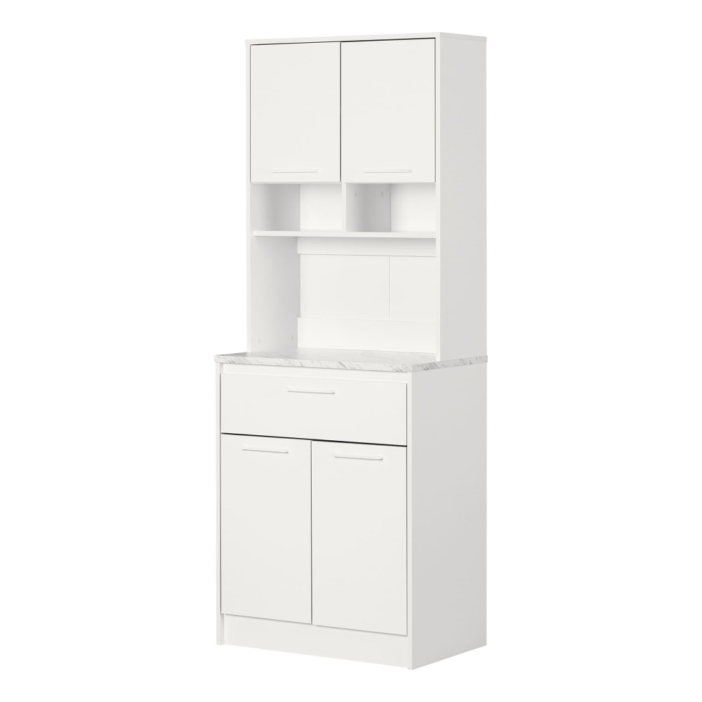 South Shore Myro 29"W Pantry Cabinet, Faux White