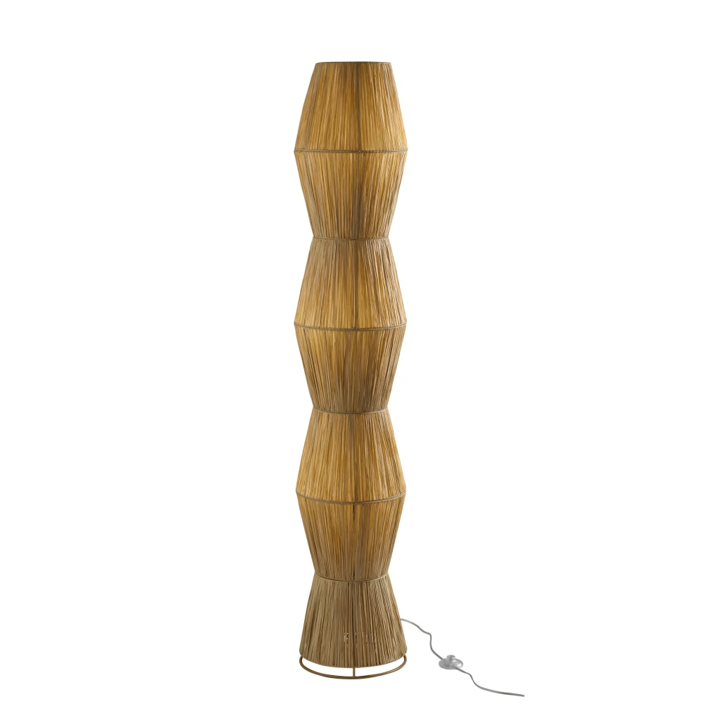 Adesso Renata Floor Lantern, Paper Raffa