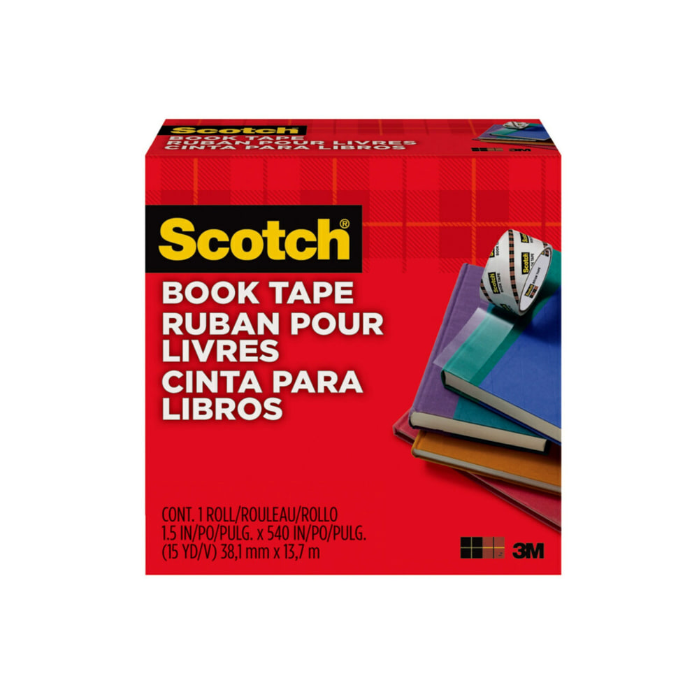 Scotch® Book Tape, 1-1/2 in x 540 in,