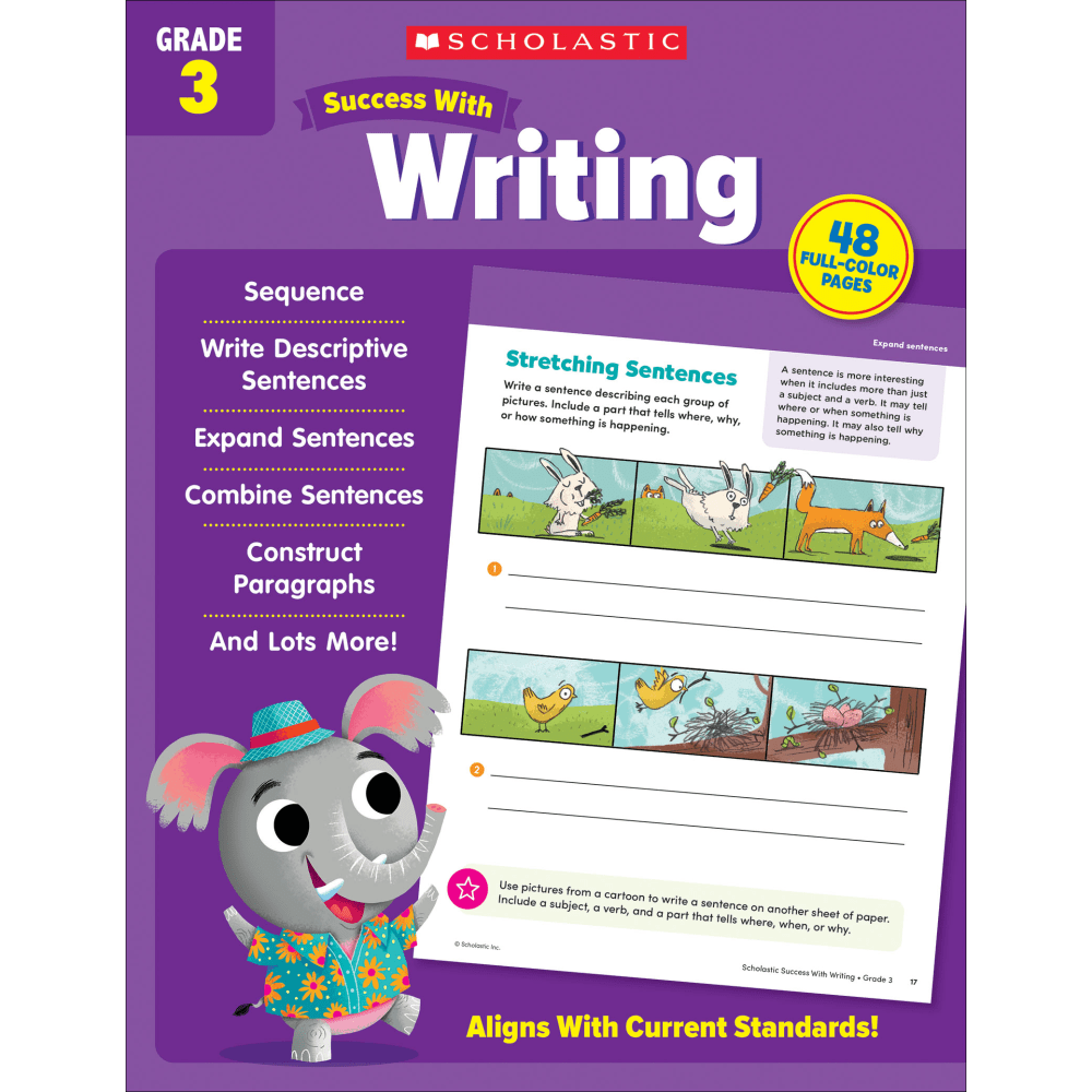 Scholastic Success With Writing Workbook, 3rd Grade