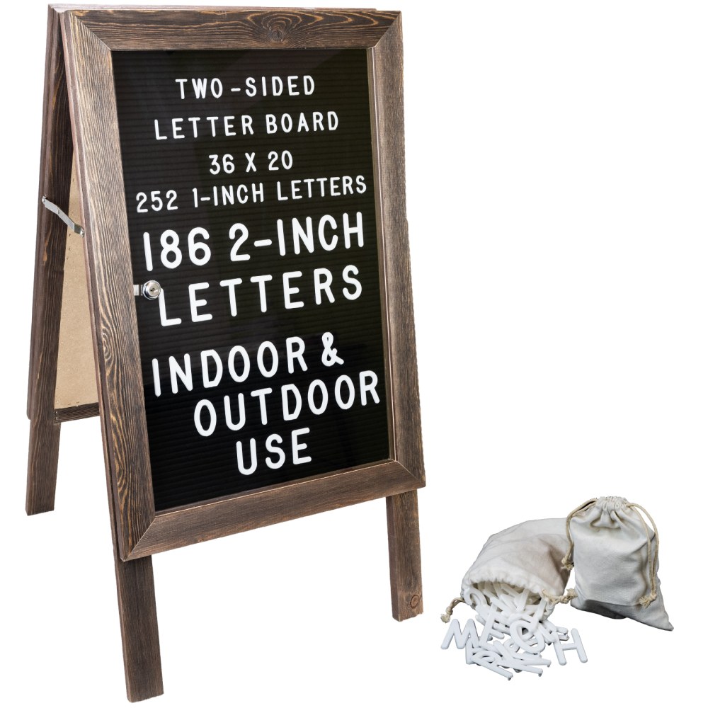 Excello Double-Sided A-Frame Indoor/Outdoor Felt Letter Board,
