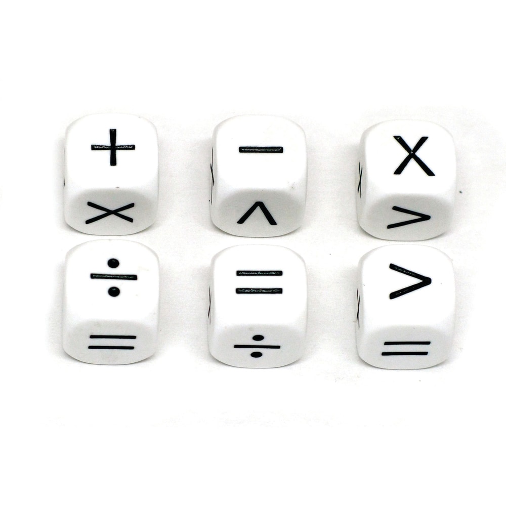 Koplow Games Operators Dice, 5/8", White, 6 Dice
