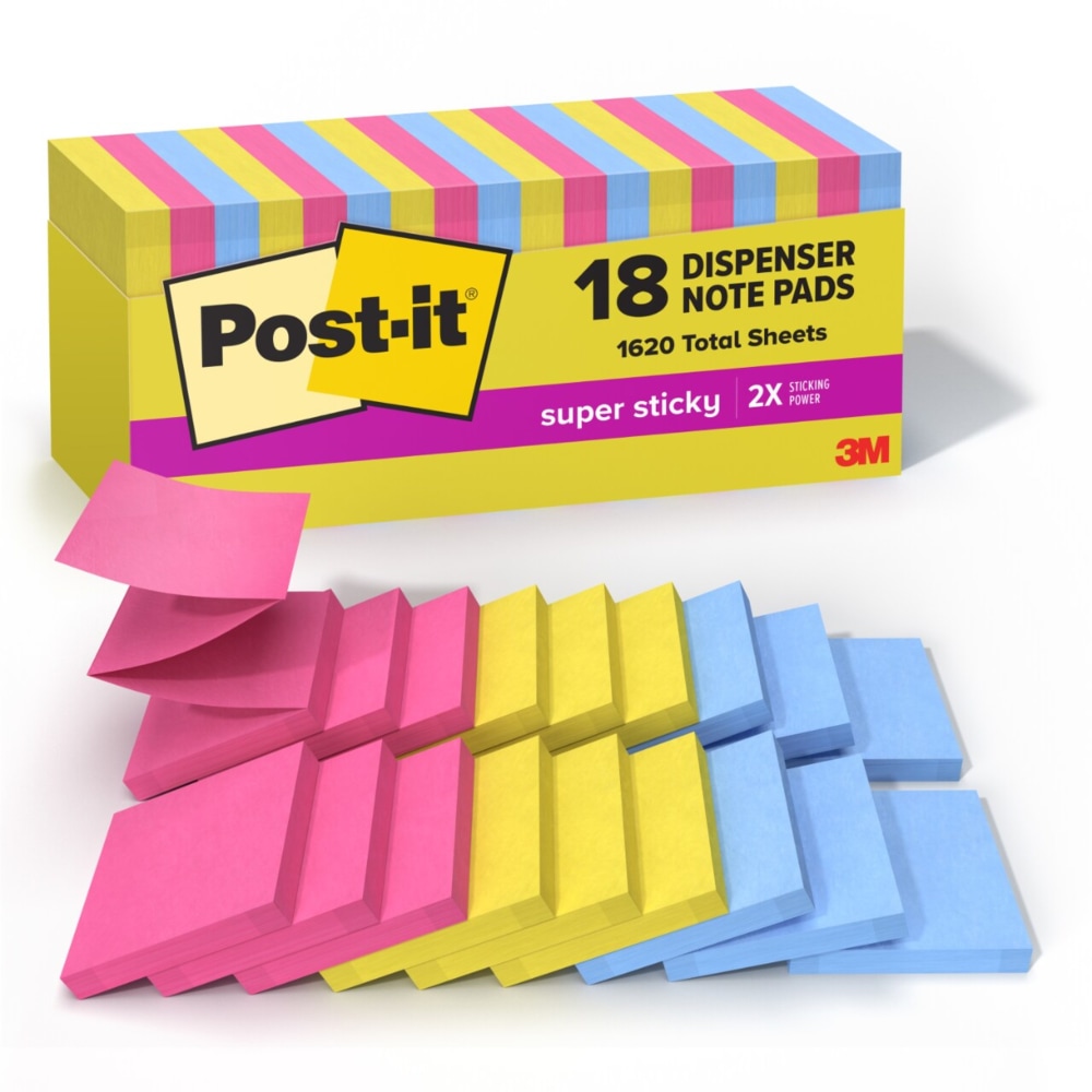 Post-it® Super Sticky Notes, 3 in x 3in,