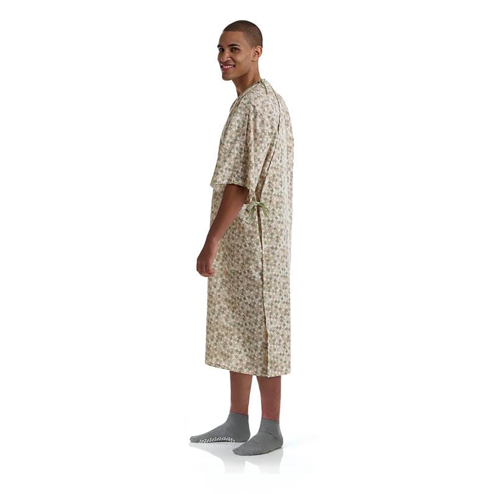 Medline Royale Print Deluxe Cut IV Patient Gowns,
