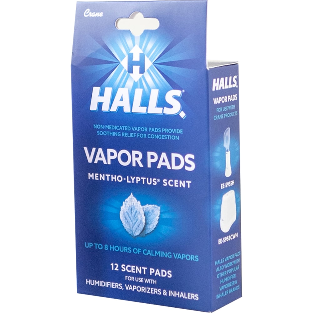 Crane Halls® Vapor Pads, Mentho-Lyptus Scent, 4-5/16"H x