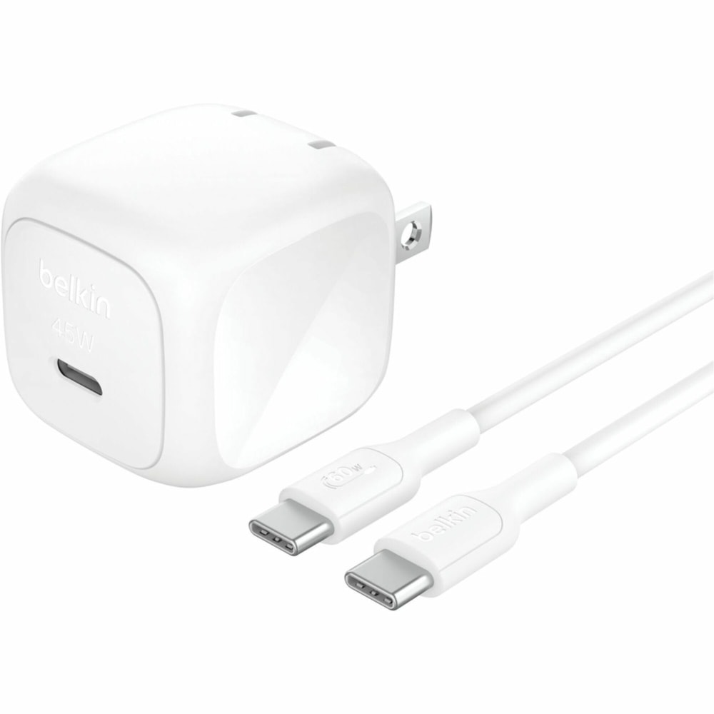 Belkin 45W Portable Cubic USB-C Wall Charger w/