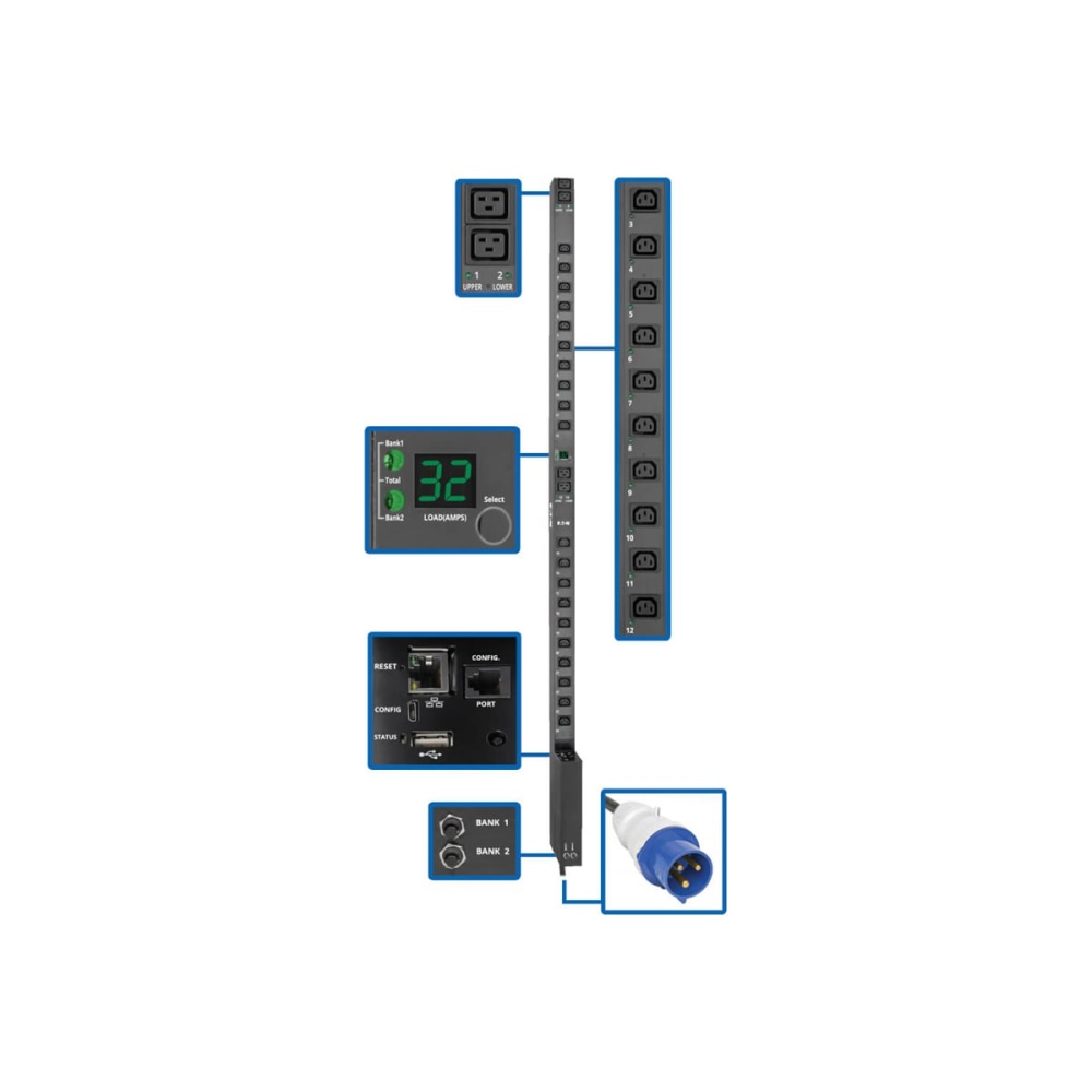 Tripp Lite 7.4kW Single-Phase Switched PDU w/LX Platform