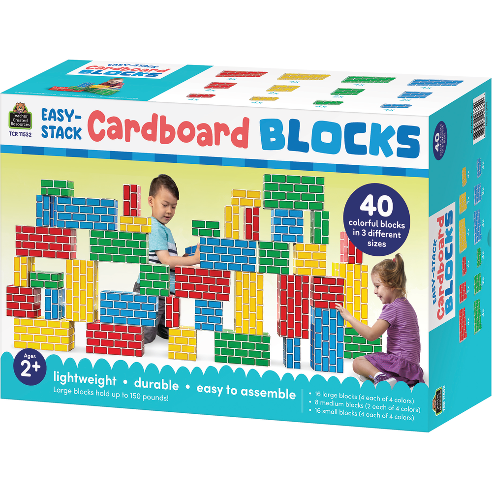 Teacher Created Resources Easy-Stack Cardboard Blocks,