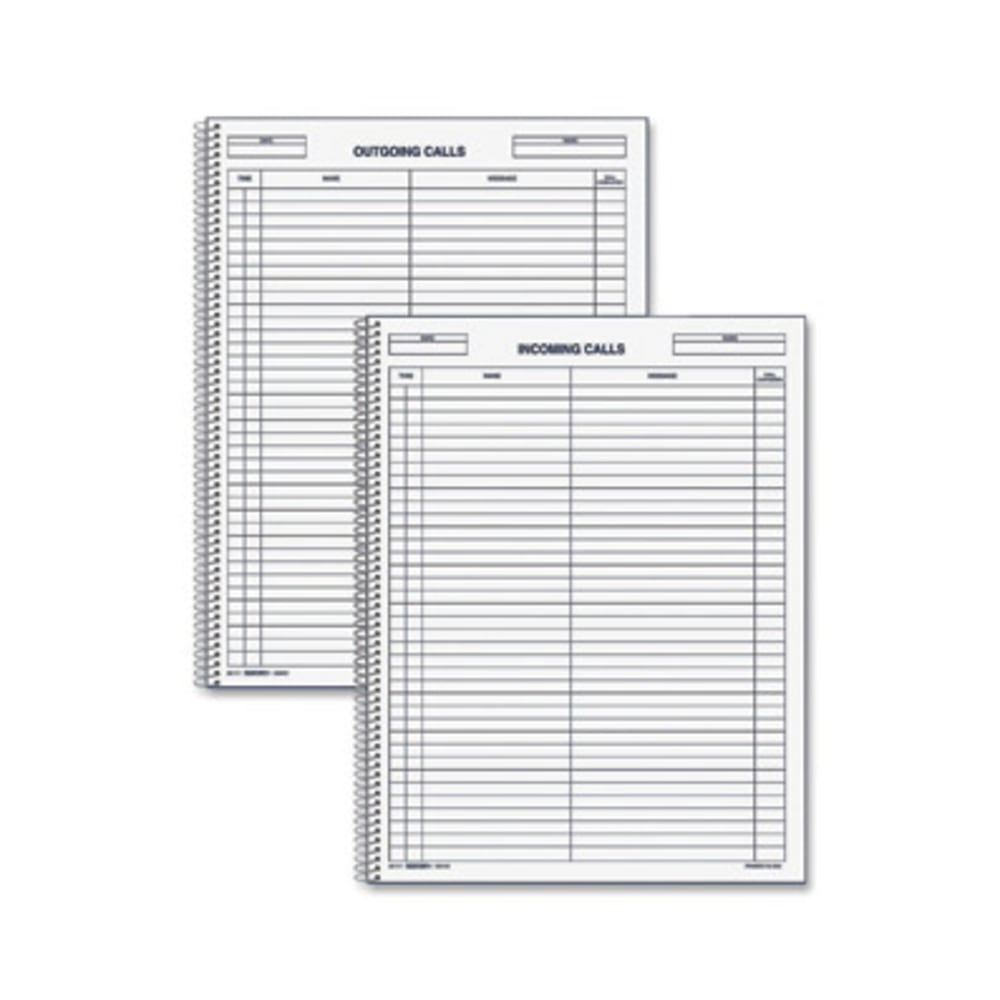 Rediform® Incoming/Outgoing Call Register Book, 100 Sheets, 8